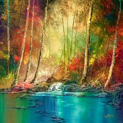 Inner Peace by Philip Gray - Original Painting on Box Canvas sized 30x30 inches. Available from Whitewall Galleries